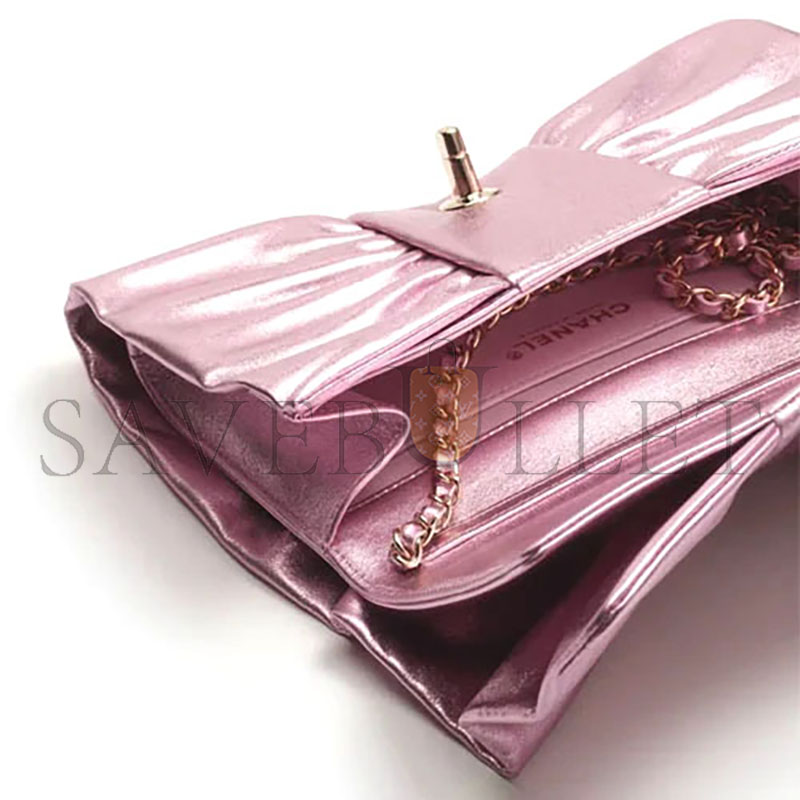 Ch*el 24b evening bag shiny lambskin as5129 (22*15*4cm)